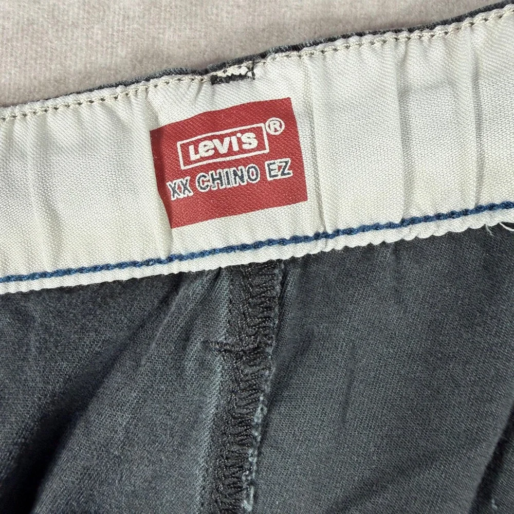 Levi's XX Chino EZ Shorts Men XXL Black Elastic Waist Cotton Stretch New
